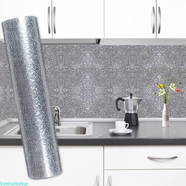 روکش کابینت نقره ای و طلایی