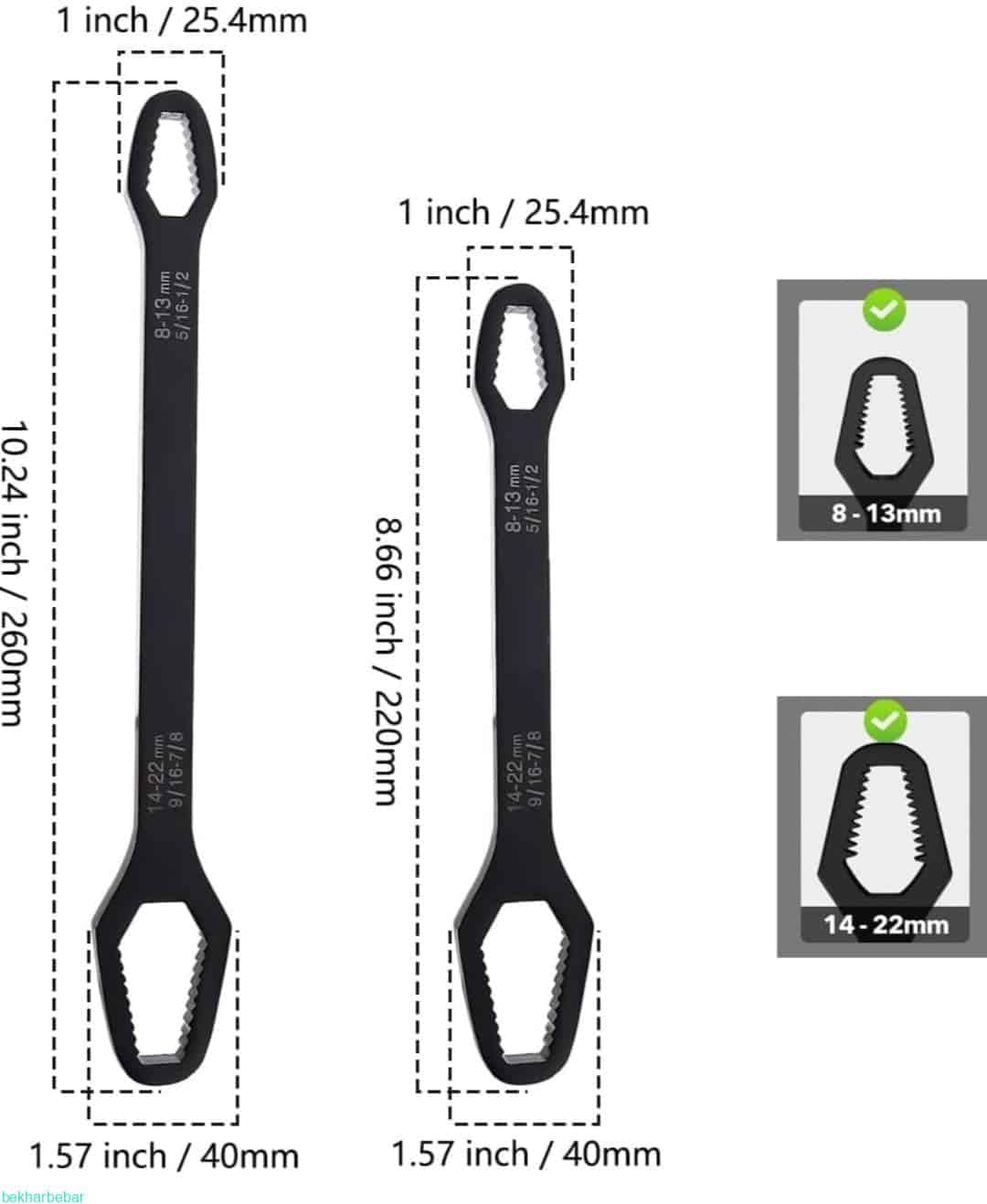 آچار چندکاره و دو طرفه کاربردی