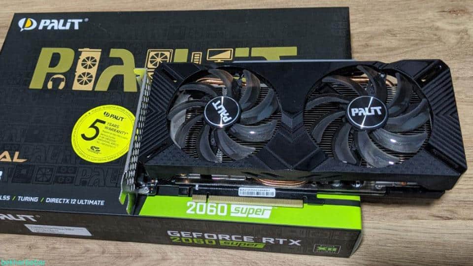 کارت گرافیک استوک پلیت GeForce RTX 2060 SUPER DUAL ظرفیت 8 گیگابایت